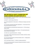 Msf Motorcycle Safety Foundation 2027 Exams Answers And Questions Set A&period;pdf