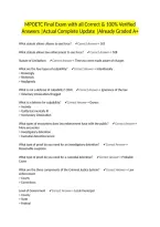 MPOETC Final Exam with all Correct & 100&percnt; Verified Answers &vert;Actual Complete Update &vert;Already Graded A&plus;