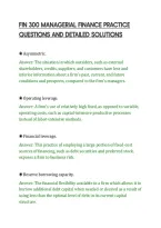 Fin 300 Managerial Finance Practice&NewLine;Questions And Detailed Solutions&NewLine;