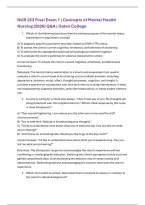 NUR 253 Final Exam 1 &vert; Concepts of Mental Health Nursing &lpar;2026&rpar; Q&A &vert; Galen College