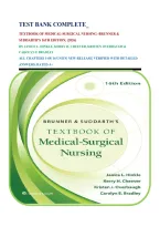 Test Bank Complete&lowbar;&NewLine;Textbook Of Medical-Surgical Nursing -Brunner & Suddarth's 16Th Edition&comma; &lpar;2026&rpar;&NewLine;By Janice L&period; Hinkle&comma; Kerry H&period; Cheever&comma; Kristen Overbaugh & Carolyn E Bradley&NewLine;All Chapters 1-69&vert; 16 Units&vert; New Release&vert; Verified With Detailed Ans