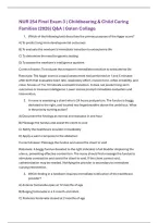 NUR 254 Final Exam 3 &vert; Concepts of Nursing&colon; Childbearing & Child Caring Families &lpar;2026&rpar; Q&A &vert; Galen College