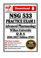 NSG 533 Exam 1 - Advanced Pharmacology - Wilkes University - &lpar;2026&ndash;2027&rpar; actual &lpar;PDF&rpar;&comma; Exams of Pharmacology
