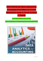 Test Bank for Data Analytics for Accounting 3rd Edition by Vernon Richardson &ndash; Study Guide
