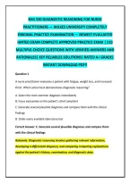 Nsg 550 Diagnostic Reasoning For Nurse&NewLine;Practitioners &mdash; Wilkes University Completely&NewLine;Original Practice Examination &mdash; Newest Evaluated&NewLine;Hinted Exam Complete Approved Practice Exam &vert; 210&NewLine;Multiple-Choice Questions With Verified Answers And&NewLine;Rationales&vert; Key