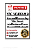 NSG 533 Exam 2 - Advanced Pharmacology - Wilkes University - &lpar;2026&ndash;2027&rpar; actual &lpar;PDF&rpar;&comma; Exams of Pharmacology