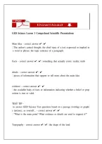GED Science Lesson 1 Comprehend Scientific Presentations&period;pdf
