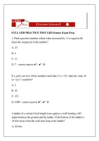 FULL GED PRACTICE TEST GED Science Exam Prep&period;pdf
