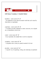GED Science Vocabulary 1 Scientific Method&period;pdf