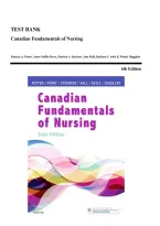 Test Bank for Canadian Fundamentals of Nursing 6th Edition by Potter & Perry