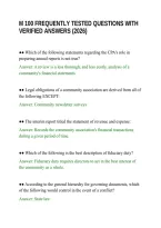 M 100 Frequently Tested Questions With Verified Answers &lpar;2026&rpar;&period;Pdf&NewLine;&NewLine;