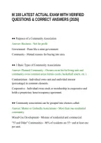M 100 Latest Actual Exam With Verified Questions & Correct Answers &lpar;2026&rpar;&period;Pdf&NewLine;&NewLine;
