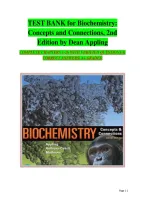 Test Bank for Biochemistry&colon; Concepts and Connections 2nd Edition by Dean Appling