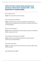 HPEX 310 Exam 2 Study Guide &lpar;Chapters 6-9&rpar; Questions with Answers Updated 2025 &ndash; 2026&period; Brand New A&plus; Graded Update&period;