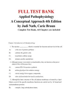 Test Bank for Applied Pathophysiology&colon; A Conceptual Approach 4th Edition by Judi Nath and Carie Braun