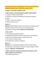 HCCA CHPC Exam Study Guide 2026&sol;2027 &vert; 400&plus; Practice Questions & &NewLine;Regulation-Citing Answers &vert; HIPAA Privacy&comma; Security & PHI 