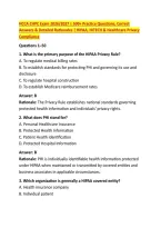 HCCA CHPC Exam 2026&sol;2027 &vert; 500&plus; Practice Questions&comma; Correct &NewLine;Answers & Detailed Rationales &vert; HIPAA&comma; HITECH & Healthcare Privacy &NewLine;Compliance 