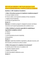 HCCA CHC Exam 2026&sol;2027 &vert; 700&plus; Practice Questions&comma; Correct &NewLine;Answers & Detailed Rationales &vert; Certified in Healthcare Compliance 