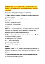 HCCA CHC&sol;CHPC Exam Prep 2026&sol;2027 &vert; 250&plus; Practice Questions&comma; &NewLine;Answers & Detailed Rationales &vert; Complete Healthcare Compliance &NewLine;Study Guide