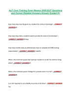 ALF Core Training Exam Newest 2026&sol;2027 Questions &NewLine;and Correct Detailed Answers Already Graded A&plus; 