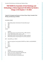 Test Bank for Essentials of Oral Histology and Embryology 5th Edition by Chiego