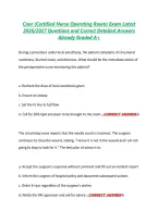 Cnor &lpar;Certified Nurse Operating Room&rpar; Exam Latest &NewLine;2026&sol;2027 Questions and Correct Detailed Answers &NewLine;Already Graded A&plus; 