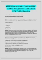 ATI RN Comprehensive Predictor 2026 &vert;&NewLine;Full Test Bank &lpar;Forms A&comma; B & C&rpar; with&NewLine;100&percnt; Verified Questions