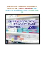 Pharmacology For The Primary Care Provider 6Th Edition Test Bank &vert; Complete Questions & Verified Answers &vert; Detailed Rationales &vert; Latest 2026&ndash;2027 Exam Prep 