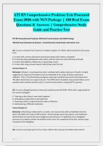ATI RN Comprehensive Predictor Exit Proctored&NewLine;Exam 2026 with NGN Package &vert; 180 Real Exam&NewLine;Questions & Answers &vert; Comprehensive Study&NewLine;Guide and Practice Test