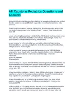 ATI Capstone Pediatrics Questions and Answers