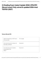 NJ Boating Exam &lpar;Latest Update 2026&rpar; UPDATE&excl;&excl; &lpar;Recent exam&rpar; Fully solved & updated 2026 Most TESTED &lpar;2027&rpar;&NewLine;