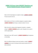 AHIMA CCS Exam Latest 2026&sol;2027 Questions and &NewLine;Correct Detailed Answers Already Graded A&plus; 