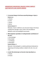 Dermatology Exam Review&colon; 2026&sol;2027 Update Complete Questions With 100&percnt; Verified Answers