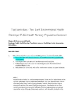 Test Bank for Environmental Health&colon; Stanhope Public Health Nursing Population-Centered Care