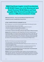 NR601 Final Exam Complete Actual Exam Questions&NewLine;1- 100 NR 601 Primary Care of the Maturing and Aged&NewLine;Family Practicum NR 601 Midterm and Finals&NewLine;Examplify Online Proctored Exam Questions and&NewLine;Answers &vert; 100&percnt; Pass Guaranteed &vert; Grade