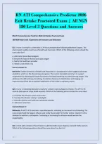 RN ATI Comprehensive Predictor 2026&NewLine;Exit Retake Proctored Exam &vert; All NGN&NewLine;180 Level 3 Questions and Answers