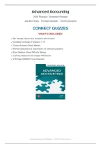 Advanced Accounting 2026 Release Hoyle CONNECT Quizzes with Answers