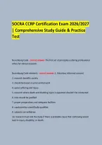 SOCRA CCRP Certification Exam 2026&sol;2027 &NewLine;&vert; Comprehensive Study Guide & Practice Test &NewLine;