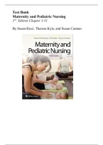 Test Bank for Maternity and Pediatric Nursing 3rd Edition by Ricci&comma; Kyle&comma; and Carman