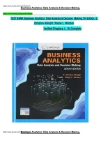 Test Bank for Business Analytics&colon; Data Analysis & Decision Making 6th Edition by S&period; Christian Albright & Wayne L&period; Winston &ndash; Chapters 1&ndash;20 Complete PDF