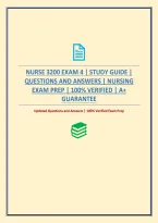Nurse 3200 Exam 4 &vert; Study Guide &vert; Questions And Answers &vert; Nursing Exam Prep