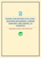 Nursing 3200 Midterm Study Guide &vert; Questions And Answers &vert; Nursing Exam Prep