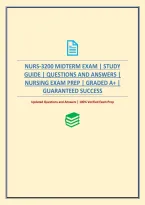 Nurs-3200 Midterm Exam &vert; Study Guide &vert; Questions And Answers &vert; Nursing Exam Prep