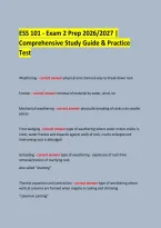  &NewLine;ESS 101 - Exam 2 Prep 2026&sol;2027 &vert; &NewLine;Comprehensive Study Guide & Practice Test &NewLine;