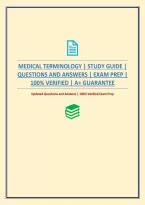 Medical Terminology &vert; Study Guide &vert; Questions And Answers &vert; Exam Prep
