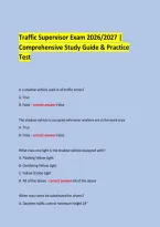  &NewLine;Traffic Supervisor Exam 2026&sol;2027 &vert; &NewLine;Comprehensive Study Guide & Practice Test &NewLine;  &NewLine;