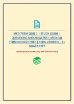 Med Term Quiz 1 &vert; Study Guide &vert; Questions And Answers &vert; Medical Terminology Prep