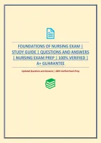 Foundations Of Nursing Exam &vert; Study Guide &vert; Questions And Answers &vert; Nursing Exam Prep