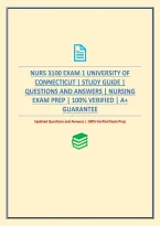 Nurs 3100 Exam 1 University Of Connecticut &vert; Study Guide &vert; Questions And Answers &vert; Nursing Exam Prep