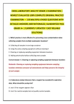 Cwea Laboratory Analyst Grade 2 Examination &vert;&NewLine;Newest Evaluated 100&percnt; Complete Original Practice&NewLine;Examination &mdash; 120 Multiple-Choice Questions With&NewLine;Detailed Answers And Rationales&vert; Guaranteed Pass&NewLine;Grade A&plus; &vert; Currently Updated &excl;&excl; &lpar;Key Reliable&NewLine;Solutions&rpar;